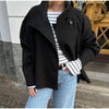 Autumn Women Stand Collar Woolen Jacket Single Breasted Long Sleeve Female Coat Chic Street Office Short Outerwears