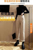 Spring Winter Plus Velvet Women Jeans Button High Waist Solid Pants Pockets Thicken Casual Straight Trousers