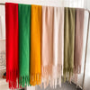 240x38cm Women's Cashmere Winter Scarf - Soft Warm Pashmina Wrap, Thick Long Shawl with Tassels, Elegant Poncho Blanket