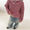 Knitted Stripe Zipper Jacket For Women Spring Chic Long Sleeve Sweater Coats Street Lady Casual Stand Collar Outerwear