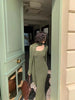 Vintage Knitted Midi Dress Y2K Autumn Slim with Scarf Long Sleeve Dress Female Korean Streetwear Chic All Match Female Vestidos