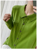 Women's Elegant Spring Knitted Cardigan Wool Polo Neck With Pockets Solid All-Match Casual Soft Tops Coats ZB1047006