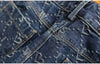 Spring Love Jacquard Denim Skirt Women Autumn Casual Slim Split Buttock Skirt With pockets Female Long Denim Skirts