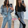 Autumn Korean-style Women's Denim Patchwork Notched Single-button Design Suits High Street Casual Blazers