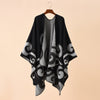 Fitshinling Auspicious Cloud Pattern Winter Shawls And Wraps Bohemian Fringe Oversized Womens Winter Ponchos And Capes