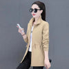 Windbreaker Women Mid Length Outerwear Spring Autumn Korean Waist Jacket Trench Coat for Women Basic Coat Mom Clothes