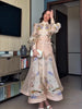 Women Puff Sleeve Dress Retro Floral Lace Dresses Ruffle Tiered Belted Clothes Waist Bohemian Holiday Maxi Gown Semmer Wear