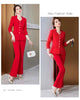 Spring Autumn Women Blazer Jacket And Pant Suit White Red Black Blazer Trousers 2 Piece Set Ladies Office Work Suit