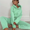 Fall Winter Women's Hoodies Two Piece Set - Oversized Hoodie Sweatpants Sportswear Suit Casual Sweatshirt Trouser Set