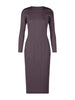 Pleats Please Long Sleeve Round Neck Women Dress Causal Elegant Ladies Clothes