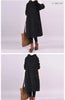 Knit High Neck Velvet Plus Long Corduroy Dress Female Pocket Dress SPring Autumn Dress Women's Long Knitted Dress Female Pullove