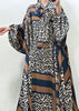 Autumn Irregular Midi Dress Female long Sleeve Elegant Loose Print Casual Party A-line Evening Dress For Women