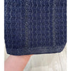 Women Diamond Embellished Sparkling Knitted Dress Hollow Out Elegant Female O-Neck Navy Blue Single Breasted Knit Midi Robe