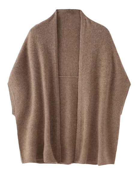 Women 100% Merino Wool Shawl Spring Autumn Sweater Capes Grace Style Cashmere Capes Knitwear Cardigan