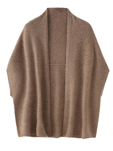 Women 100% Merino Wool Shawl Spring Autumn Sweater Capes Grace Style Cashmere Capes Knitwear Cardigan