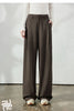 Women's Wide Leg Suit Pants Fall Drapey Seam Detail Tailored Office