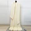 High Street Designer Party vestido Women's Flare Sleeve Scarf Pearls Beaded Maxi Long Dress