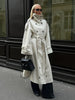 Autumn Beige Lapel Long Trench Coats With Belt Double Breasted Loose Women Windbreaker Winter Female Overcoat