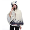 Bunny Hoodie Coat Winter Hooded Women Thick Velvet Poncho Cape Poncho Coat With Ears Cute Xmas Christmas Jacket Pullover Cloak