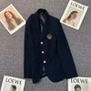 Japanese Uniform Women Blazer Jacket Spring Ladies Office Suit Coat Bf Loose Lapel Casual Buttons Outerwear