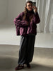 Quilted Round Neck Solid Puffer Coat Zip-Up Oversized Winter Women Padded Jacket Versatile Casual Lady Cotton-Padded Coat