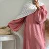 Dubai Corduroy Abaya for Muslim Women Eid Ramadan Modest Dress Loose Large Elegant Gown Islam Clothing Turkey Solid Robe