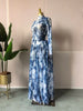 Women Long Sleeve Tie Dye Print O-neck Big Swing Midi A-line Long Maxi Dress Elegant Evening Birthday Party Dresses