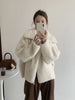 Faux Lambs Women Jacket Y2K Autumn Plush Thick Zipper Warm Coats Streetwear Long Sleeve All Match Hairy Outerwear