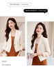 short blazer for women single breasted long sleeve autumn elegant office clothes black white pink