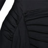 Turtleneck Thigh High Split Sexy Maxi Dress For Women Long Sleeve Draped Bandage Bodycon Club Long Dress
