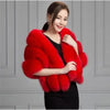 White Imitation fox fur Shawl Women's cloak Dress Cheongsam Fur cloak Jacket Women's Thick Shawl Mink fur Versatile