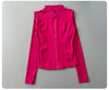 Women Full Zip Long Sleeve Athletic Jacket Thumb Holes Slim Fit Quick Dry Running Gym Yoga Fitness Sports Coat