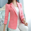 Women Blazer Office Ladies Elegant Outwear Long Sleeve Work Wear Classy Female Pink Suit African Autumn