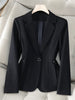 Women Blazer Fuchsia Apricot Black Long Sleeve Single Button Suit Ladies Work Wear Jacket Coat Female Outerwear 4XL