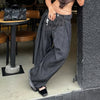Women Striped Relaxed Fit Jeans Retro Low Rise Wide Leg Denim Pants Grunge Loose Trousers Spring Y2K Clothes