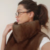 Elegant Lace Up Woolen Coat Women Furry Lapel Fur Patchwork Belt Loose Short Jacket Female Lady Autumn Winter Cardigans