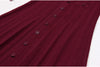 Three Colors High-quality Elastic Knitted Fabric Hollowed Out Single Breasted Round Neck Long Sleeved Slim Fit Women Dress