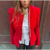 Solid Velvet Women's Jacket Stand Collar Long Sleeve Waist Cinching Coat Chic Spring Autumn Evening Street Wear