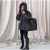 Solid Quilted Cotton Coat Women's Turtleneck Lace-up Full Sleeve Warm Jacket Autumn Winter Lady Commuter Outwear
