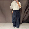 Chic Irregular Striped Long Pants For Women High Waist Loose Trouser Autumn Winter Female Daily Casual Pant