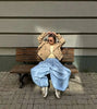 Casual Loose Jogger Bloomers Pants Women High Waist Trousers Female Loose Pleated Bloomers Pants Streetwear