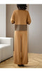 Middle-aged mother Suit Spring Autumn Loose Plaid Patchwork Top+Wide leg pants Two-piece Women's Clothing Sets