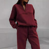 Women's Clothing Versatile Casual Sweatshirt Long-sleeved Pullover Tops Trousers Two-piece Set Womens Sport Outifits
