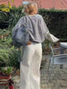 Women Casual Solid Color Wide Leg Pants Versatile High Waist Jeans Lady Autumn Winter Commute High Street Clothes