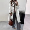 Oversize Casual England-style Turn-down Collar Design Coats for Women Autumn Mid-length Trench Coats