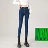 Women's Slim Skinny Jeans Comfortable Stretch Casual Solid Colours Pencil Pants Female Black Denim Trousers