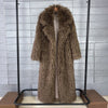 Colorful Women's Furry Coat Rose Pink Faux Fur Coat Suit Collar Autumn Winter Thick Cardigan Long Overcoat Chic 2DB5859