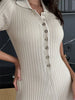 Women's High Waist Knitted Rib Slim Maxi Dress Casual Loose Elegant Temperament Long Dress for Autumn Femme Solid Color Dress