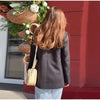 Printed Tassel Blazer Women Spliced Lapel Suit Jacket for Women Streetwear Autumn Winter Loose Casual Outerwear