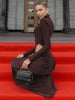 Turtleneck Long Sleeve Sexy Maxi Dress Women Elegant Autumn Winter Hollow Out Ruched Club Party Long Dresses Female
